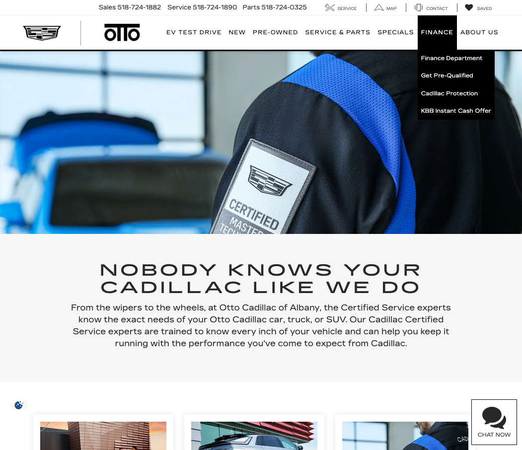 Service page hero with service lane imagery