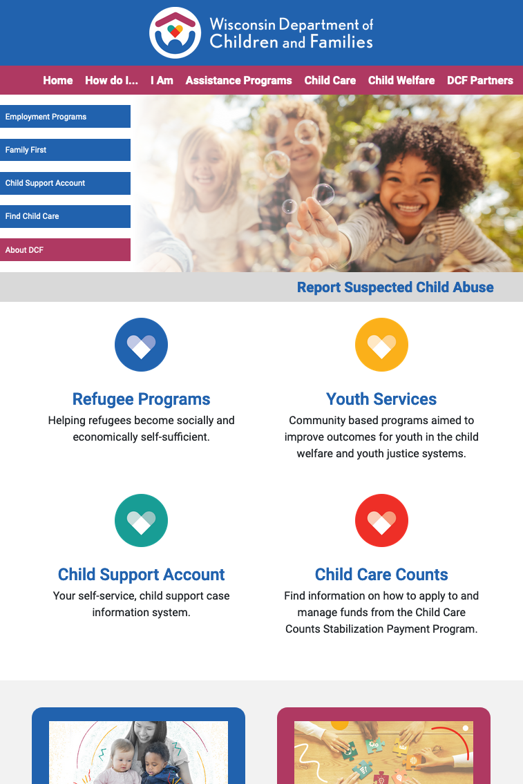 Wisconsin Dept of Children and Families preview